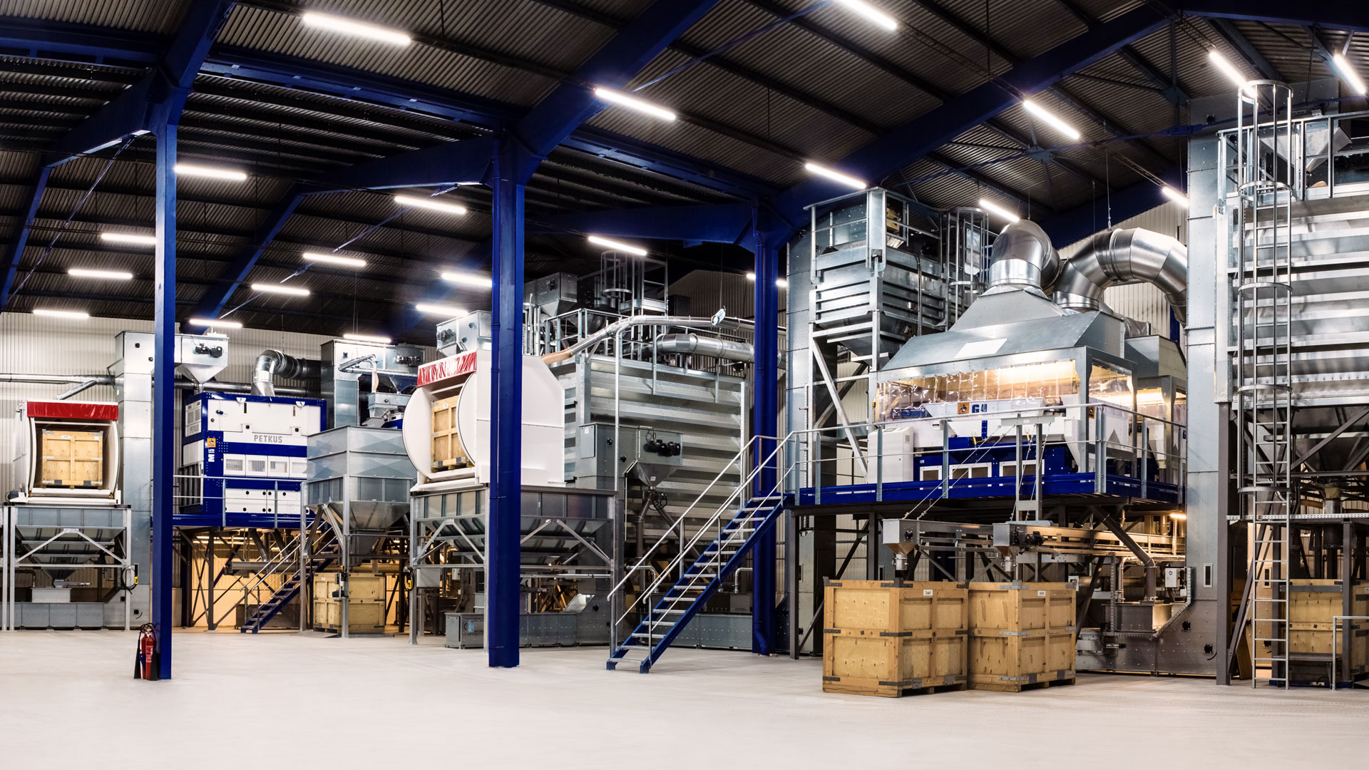 PETKUS seed processing line