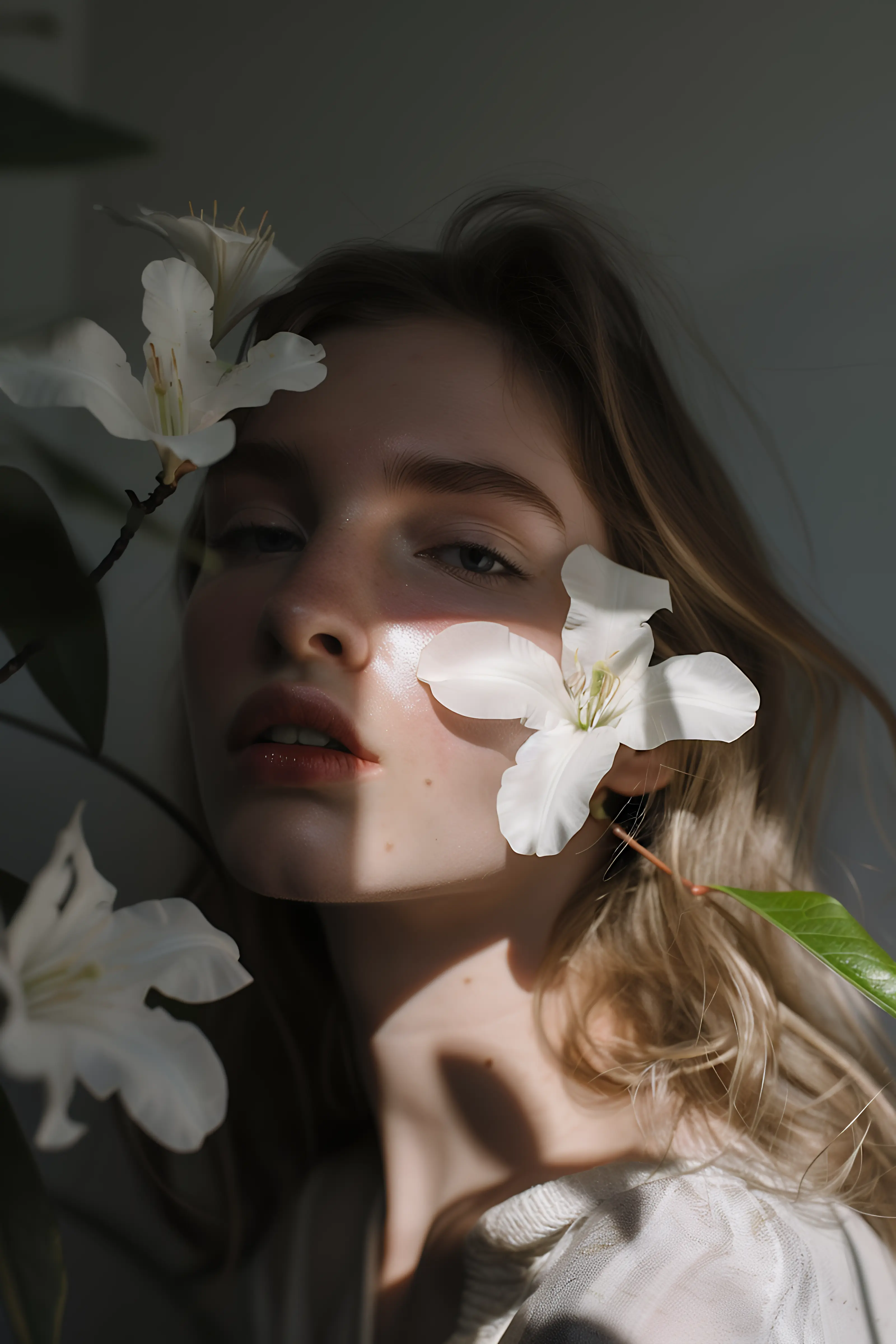 Ethereal floral portrait