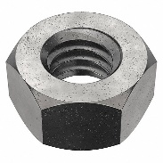 Hex nuts, galvanized nuts, coupler nuts, standard washers, and square plate washers for anchor bolt assemblies.