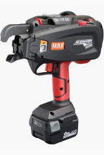 Battery-powered automatic rebar tying gun for fast, consistent wire ties on large mat and deck pours.