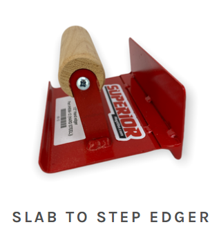 Superior Slab to Step Edger — creates clean, professional edges at slab-to-step transitions.