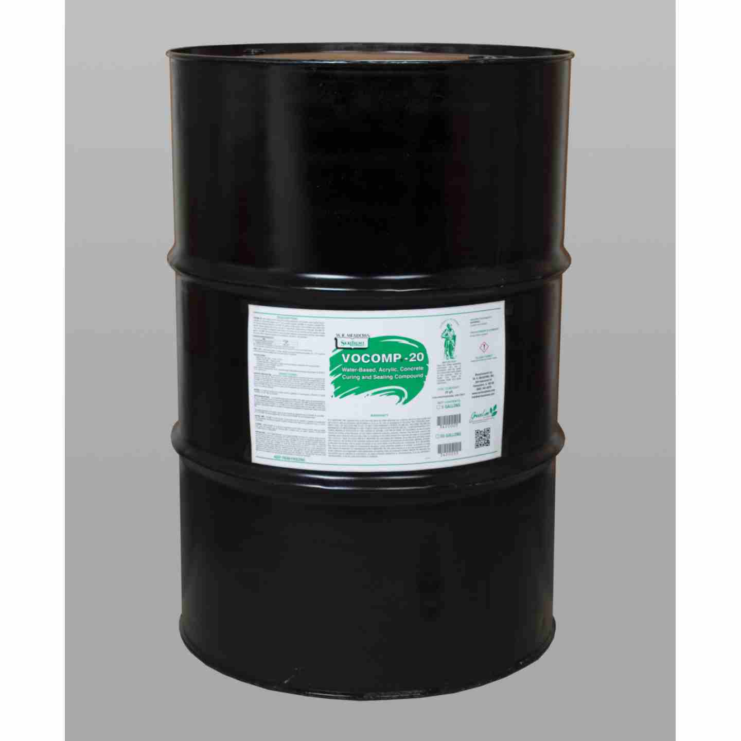 W.R. Meadows Vocomp water-based curing and sealing compound — available in 55-gallon drums.