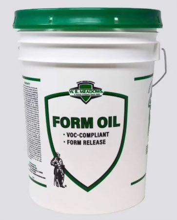 Release agent applied to concrete forms to prevent bonding and ensure clean stripping.