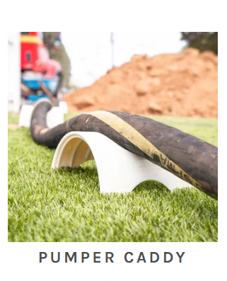 Superior Pumper Caddy — hose management system that keeps concrete pump hoses organized and off the slab.