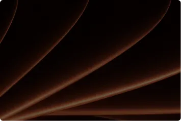 Close-up of layered, curved dark brown textures with soft glowing edges against black background.