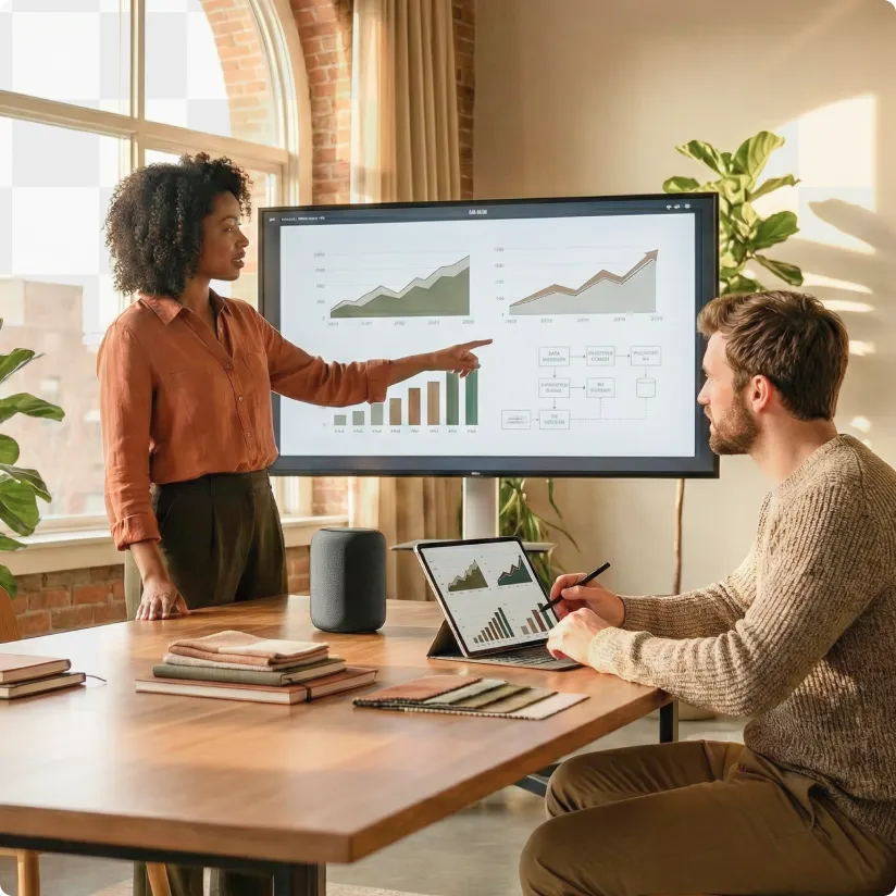 woman-presenting-bar-chart-screen