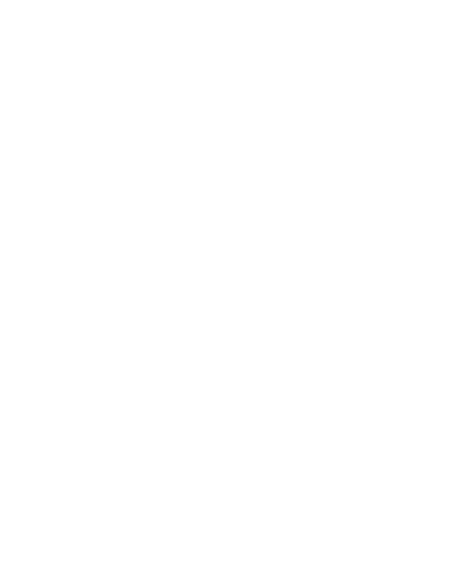 Three white stylized leaf shapes on a black background forming a minimalist design.