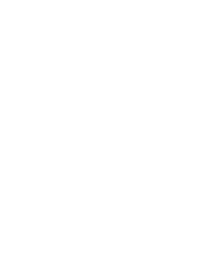 Three white stylized leaf shapes on a black background forming a minimalist design.