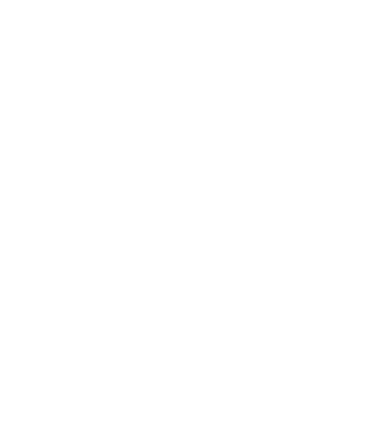 Three white stylized leaves on a black background.