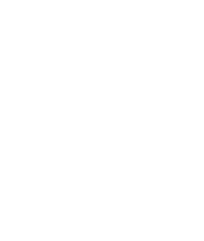 Three white stylized leaves on a black background.