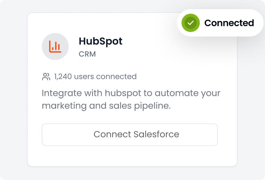 Step 1 to connect Flowkon linkedin automation tools with HubSpot CRM – go to Flowkon integrations and choose HubSpot from the list