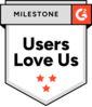 Milestone Users Love Us badge