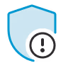 Shield icon with a lock in the center symbolizing security or protection.