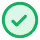 Green checkmark inside a green circle on a transparent background.