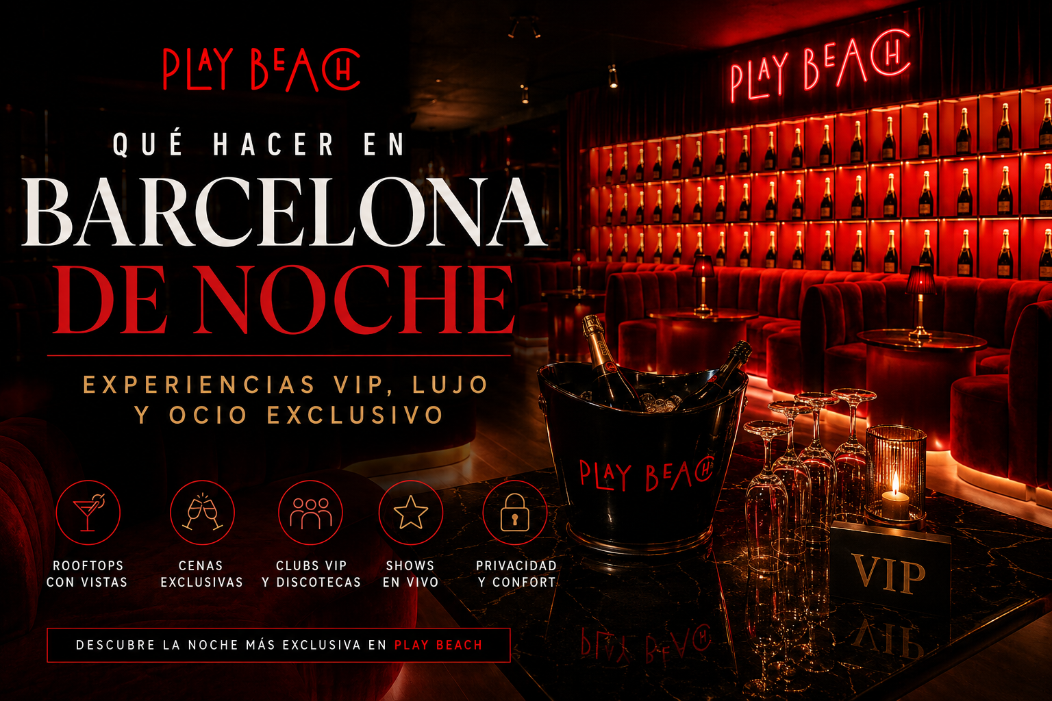 Qué hacer en Barcelona de noche: experiencias VIP, lujo y ocio exclusivo