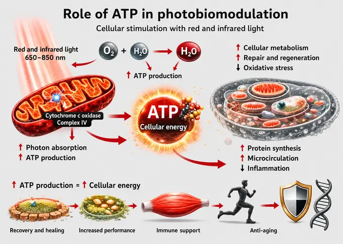 The role of ATP in photobiomodulation