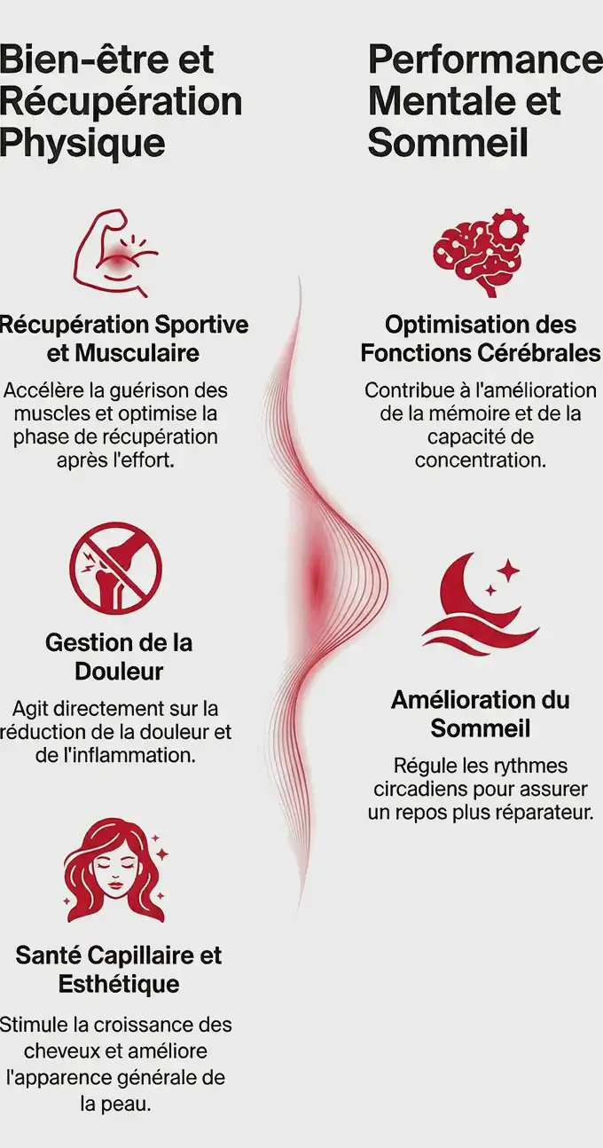 Bienfaits de la pbm photobiomodulation