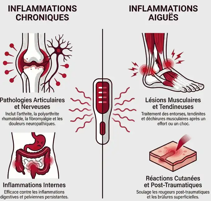 inflammations chroniques aigues traitement photobiomodulation pbm