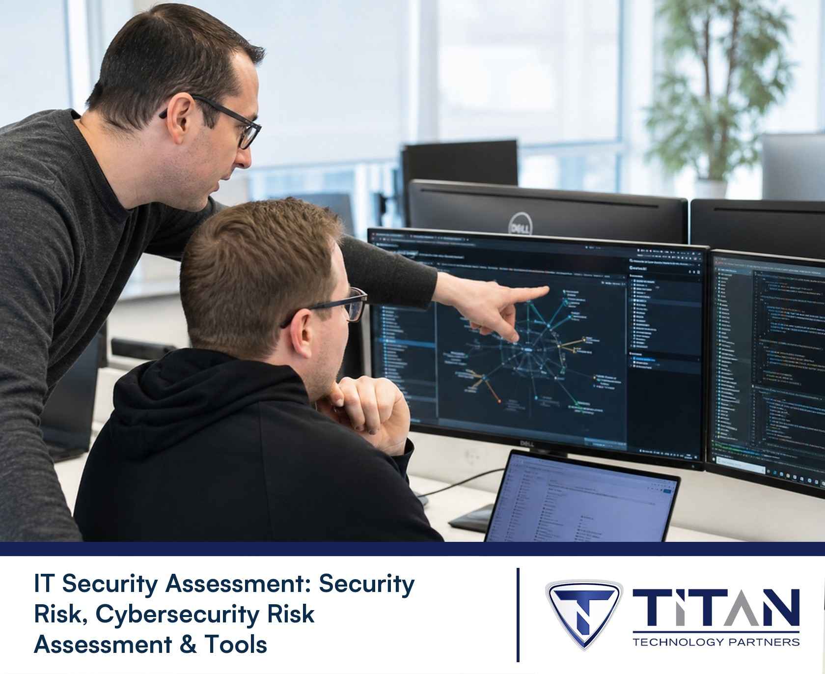 IT security agent working on his powerhouse software.