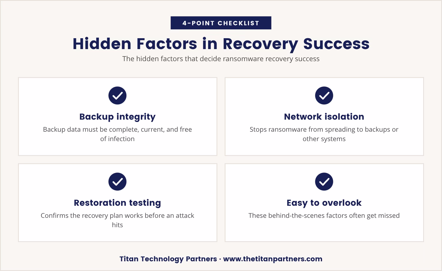 Checklist: Hidden Factors in Recovery Success