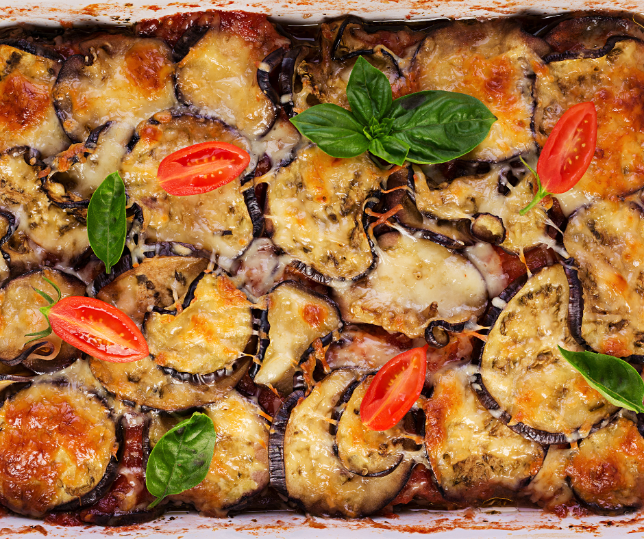 Baked Aubergine article cover from SheMed UK health library.