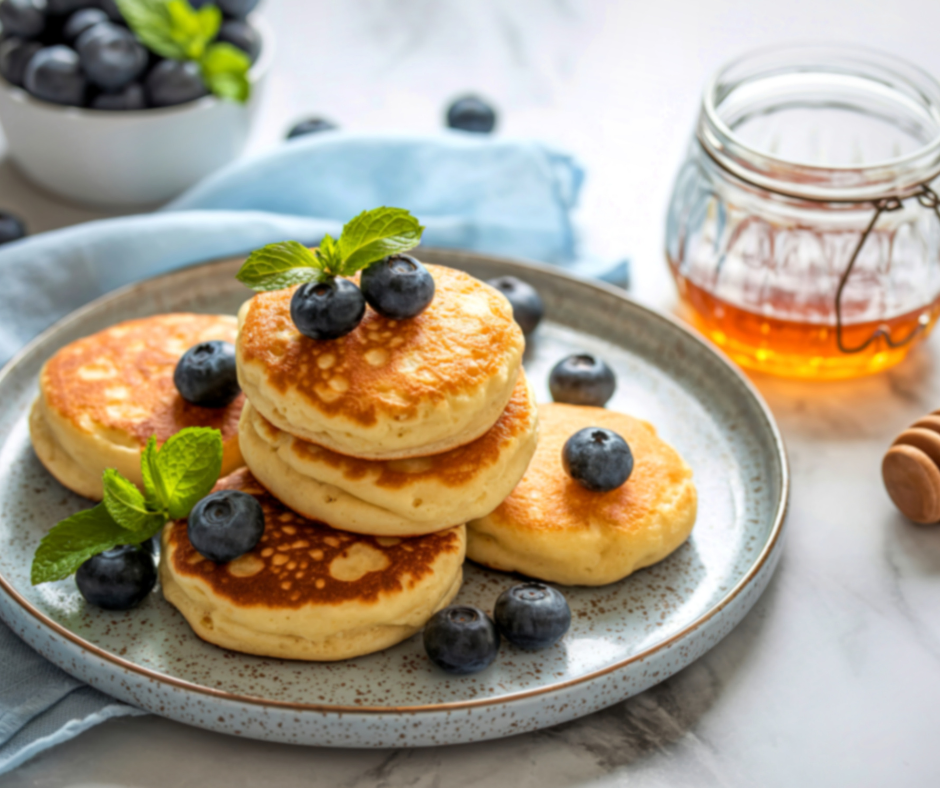 Healthy protein pancakes recipe prepared as part of the SheMed UK nutrition plan.
