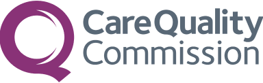 Care Quality Commission logo with a stylized purple letter Q and text.