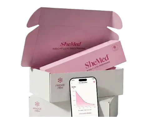 SheMed weight-loss programme box, fridge item.