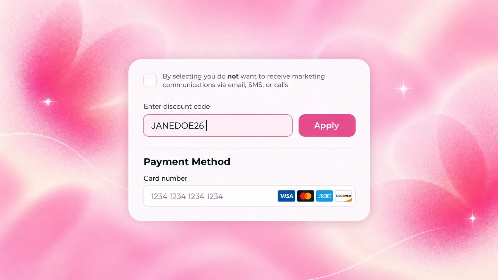 SheMed discount code being applied at checkout
