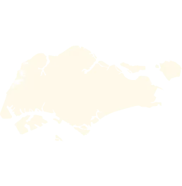 Simplified beige silhouette map of Singapore on a transparent background.