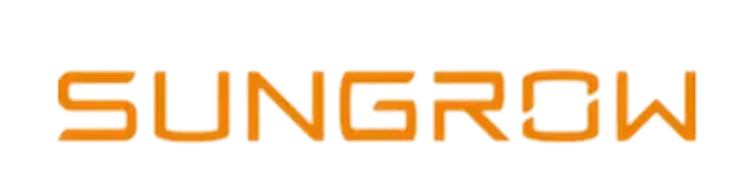 Orange stylized text spelling 'SUNGROW' on a black background.