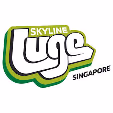 Skyline Luge Singapore logo with stylized text in white and green.