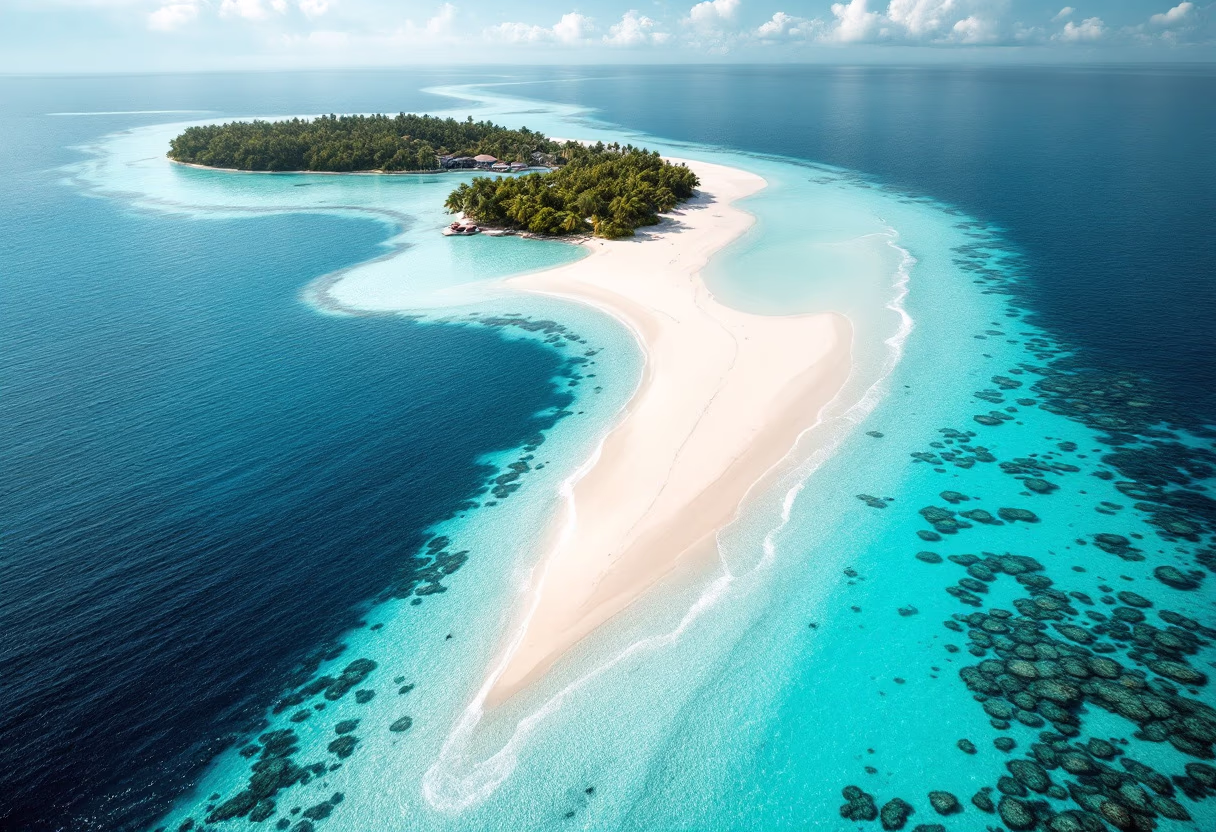 [background image] image of aerial view over popular travel destinations