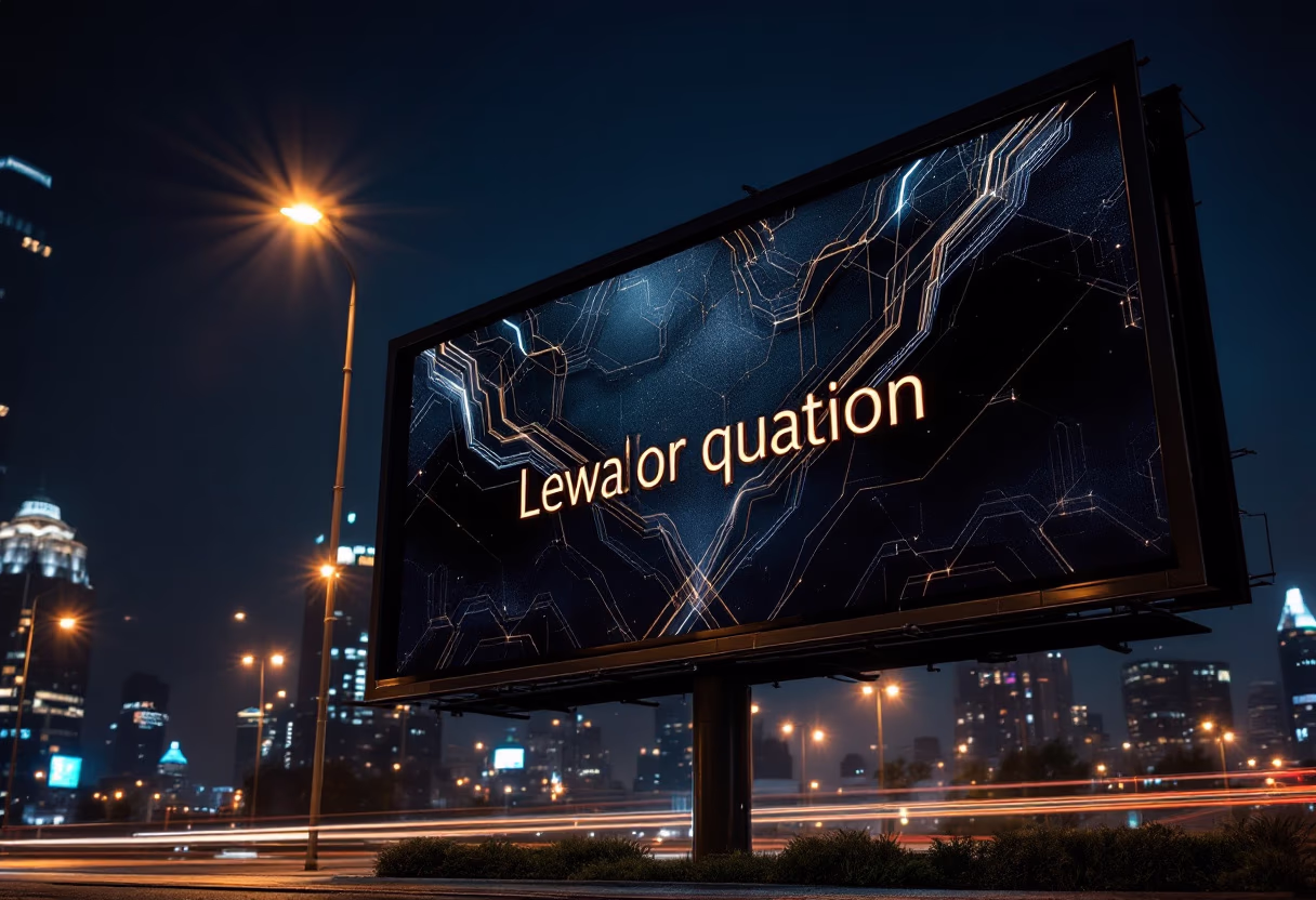 [digital project] legal tech project billboard amidst city lights