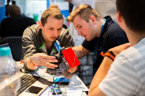 image of students using technology (for a edtech)