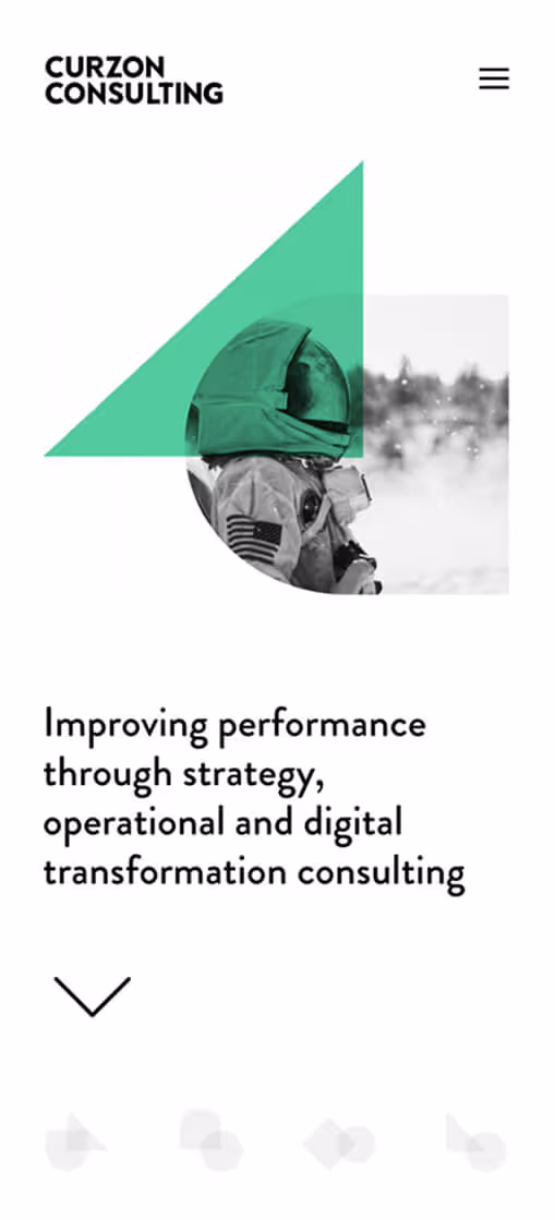 An image of a hero design on mobile