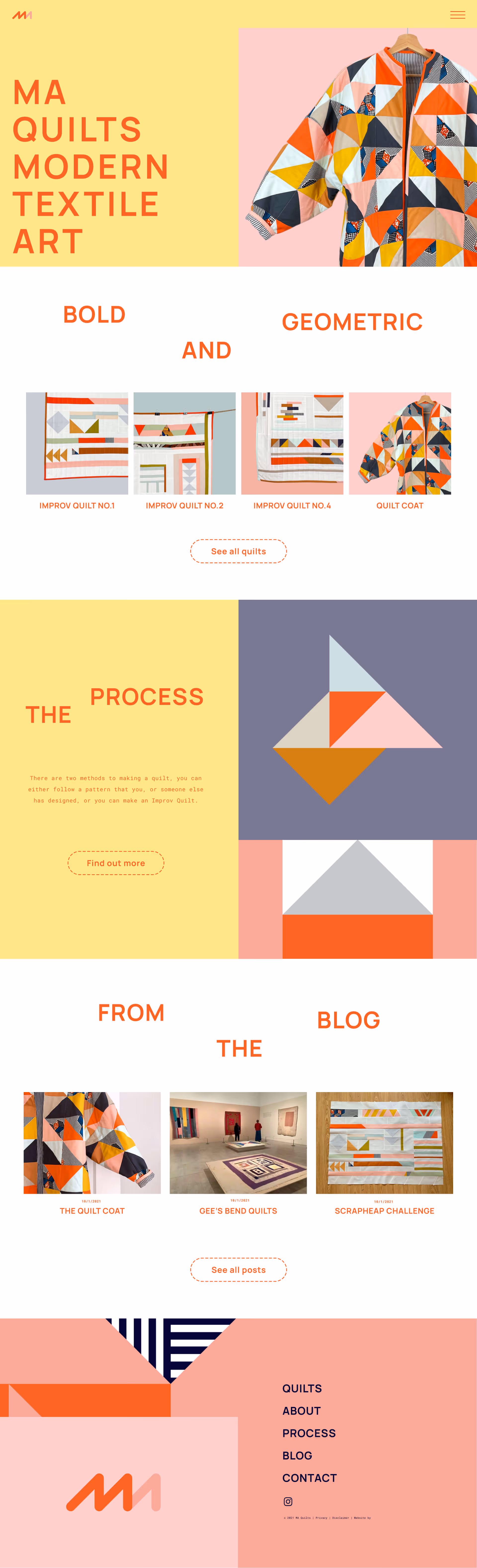 An image of the full length homepage on desktop