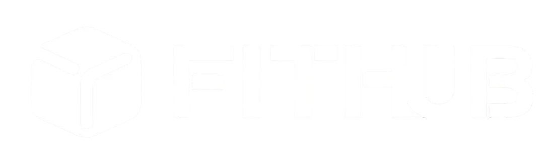 FITHUB logo with a stylized cube icon on the left and bold text on the right.