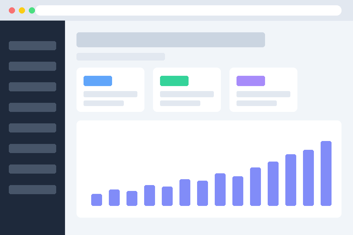 Abstract dashboard graphic representing the client's product