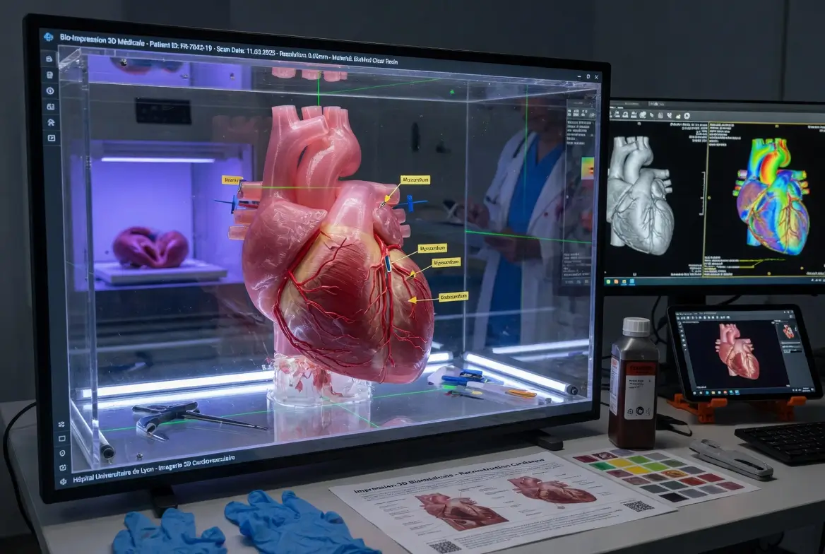 coeur bio imprimé en 3D