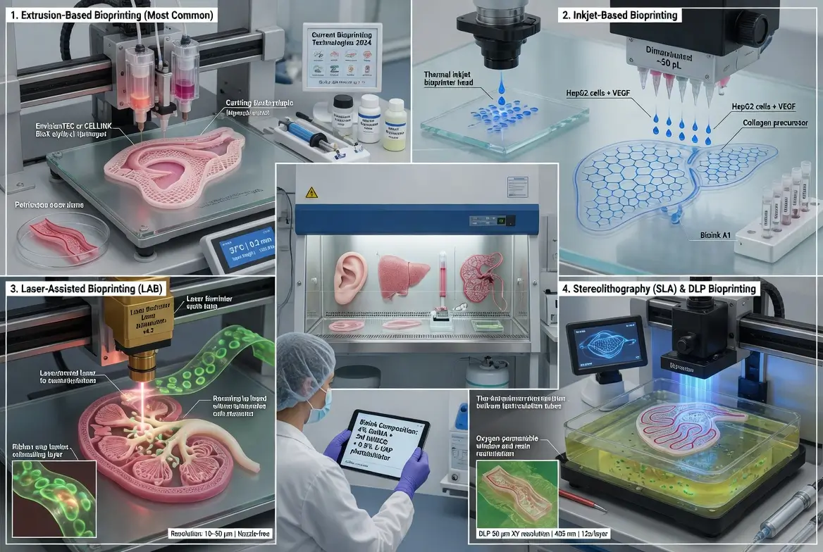 les différentes technologies de bio impression 3D