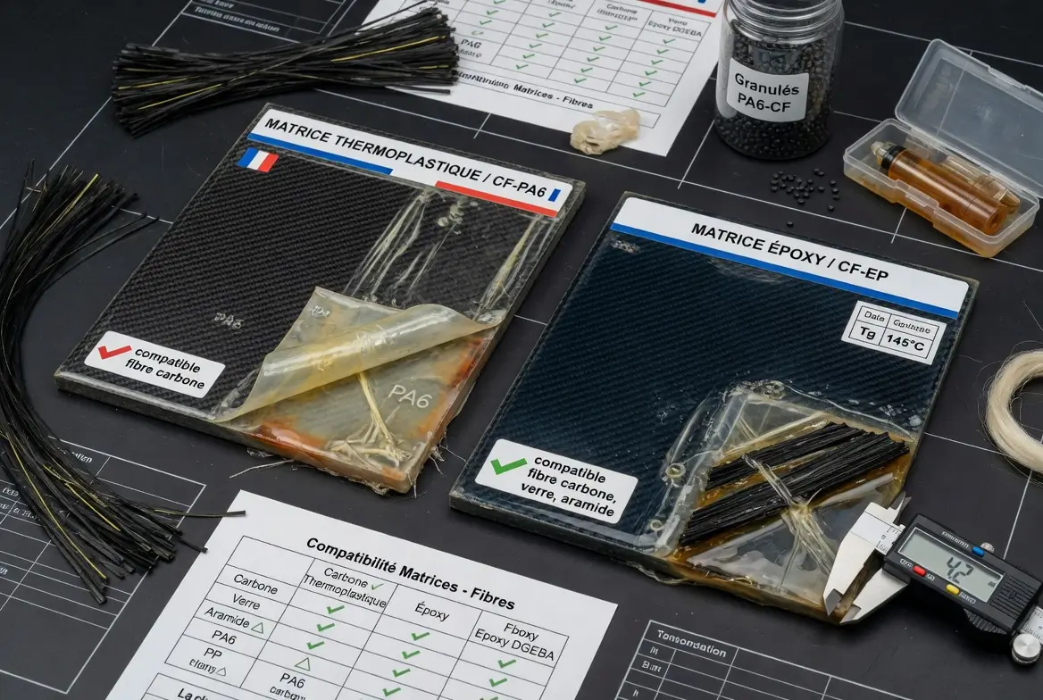 les matrices thermoplastiques et époxy