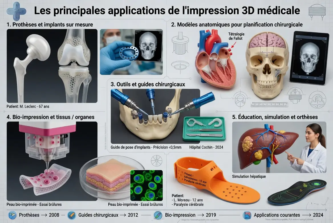 les différents cas de l'utilisation de l'impression 3D dans le médicale