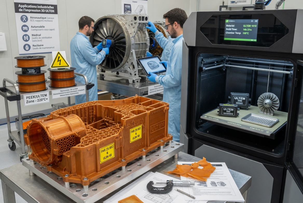 Secteurs utilisateurs de l'impression 3D ULTEM