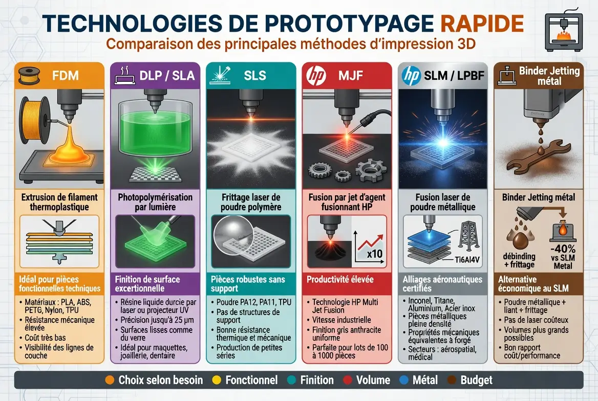 les technologies principales du prototypage rapide