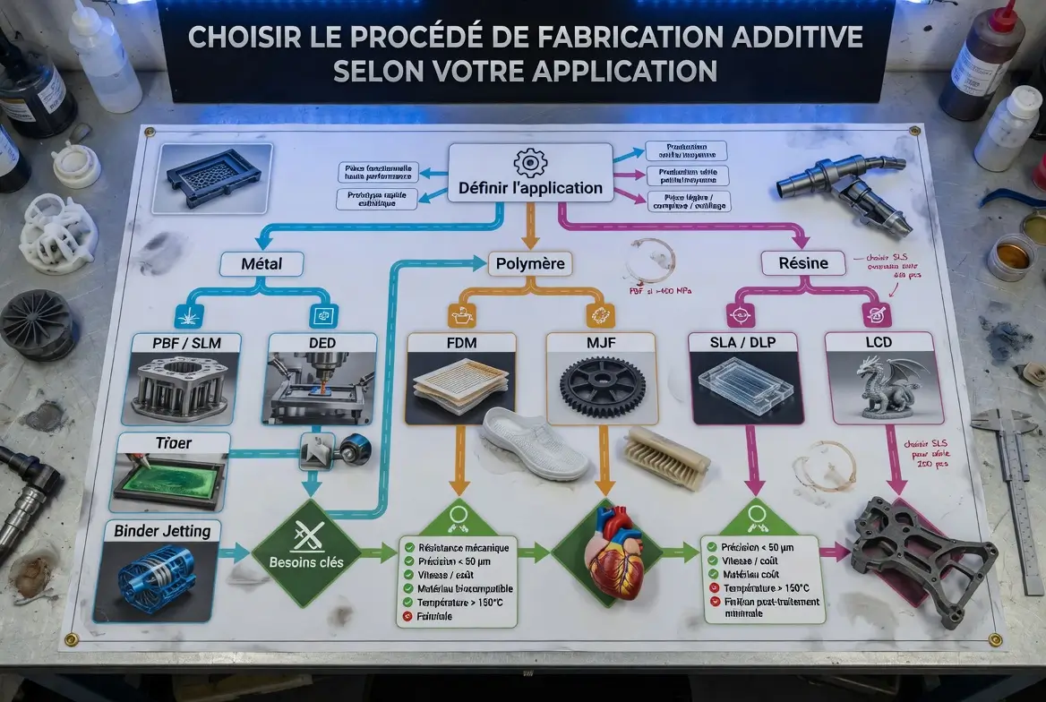 Choix du bon procédé de fabrication additive