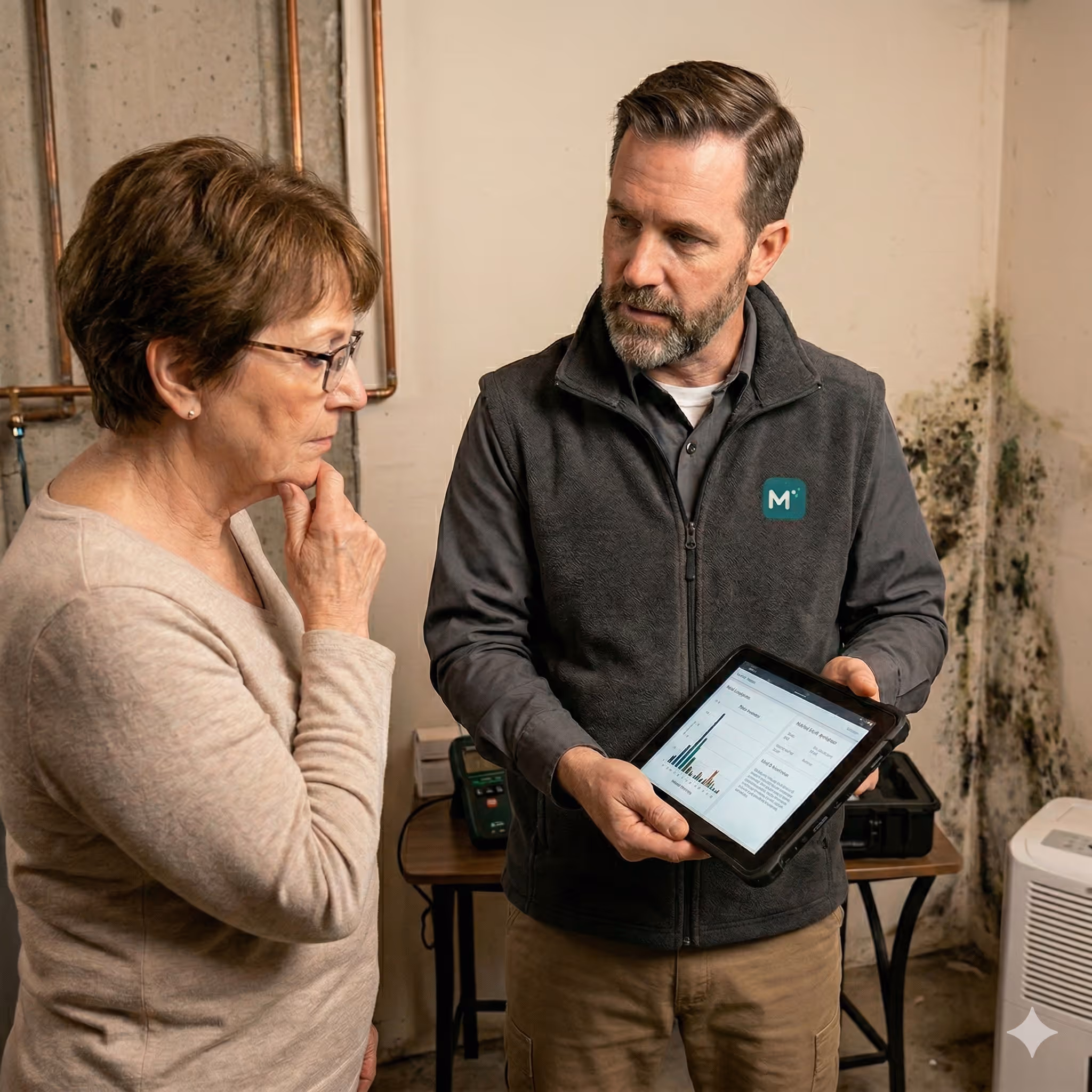 Person reclining on a mustard sofa with legs up, working on a laptop displaying 'Marketing Strategy' surrounded by large green plants in a modern living room.
