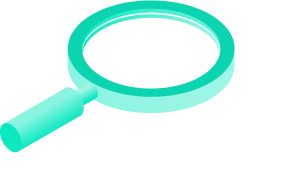 Magnifying glass isometric illustration