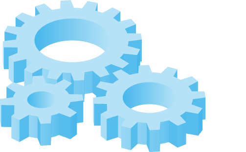 Gears isometric illustration