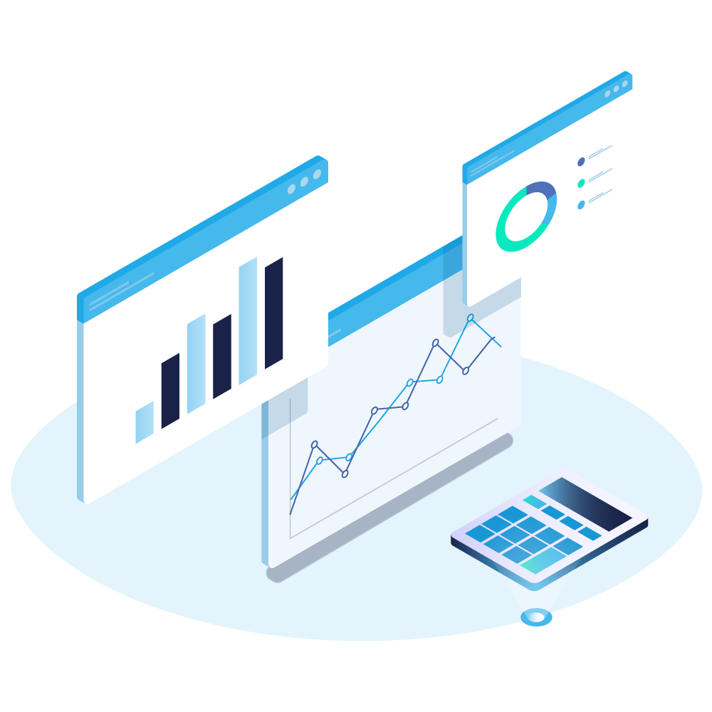 Isometric chart illustration